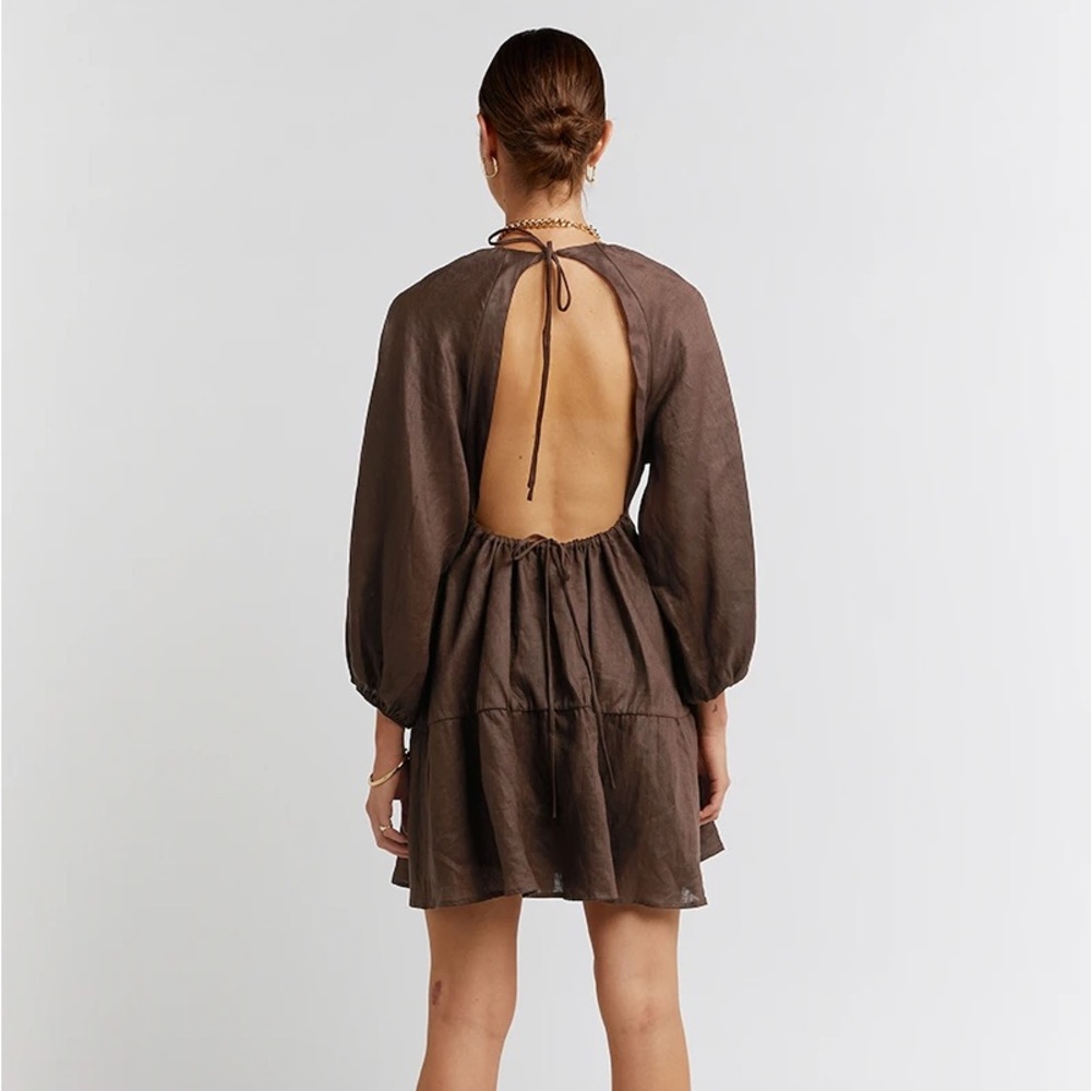 DISSH Backless linen dress